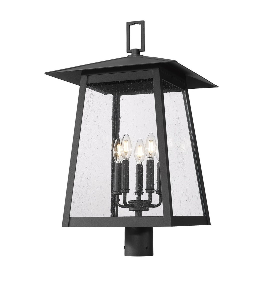 Z-LITE RAINER OUTDOOR POST MOUNT FIXTURE | 5015PHXLR-BK - Post
