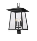 Z-LITE RAINER OUTDOOR POST MOUNT FIXTURE | 5015PHXLR-BK - Post