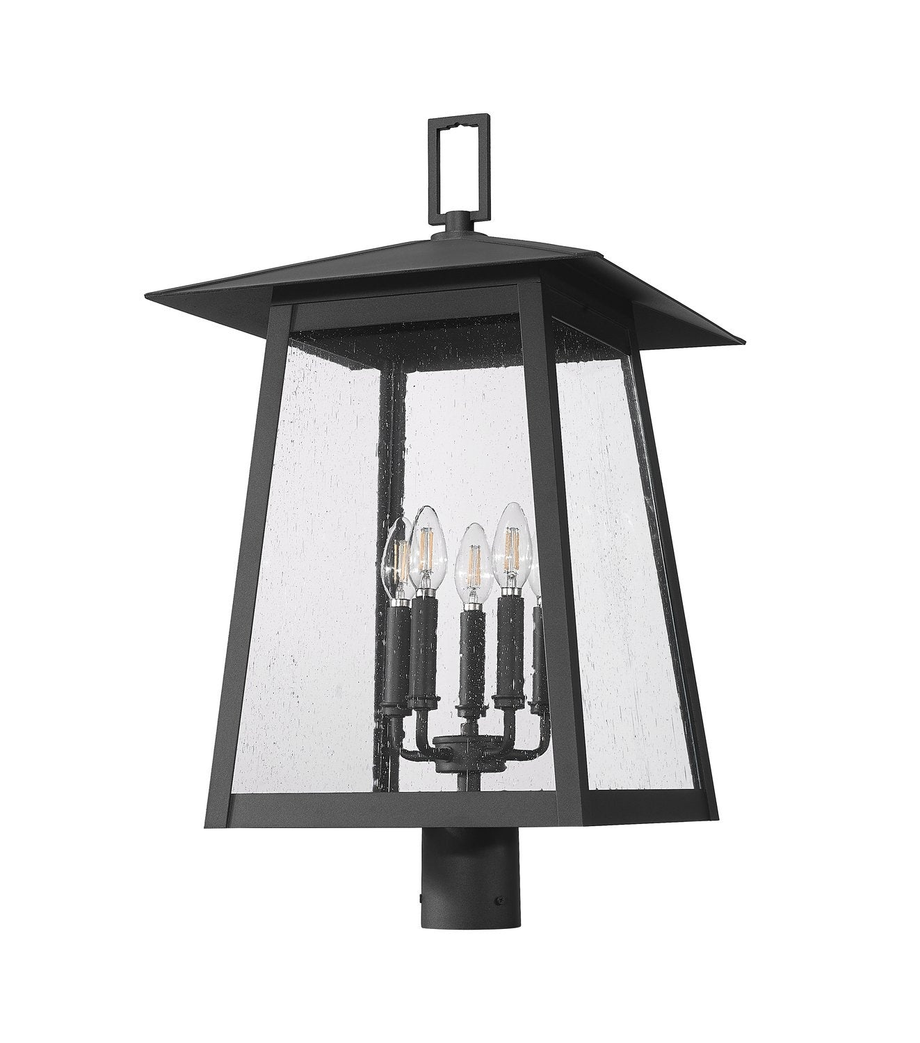 Z-LITE RAINER OUTDOOR POST MOUNT FIXTURE | 5015PHXLR-BK - Post