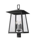Z-LITE RAINER OUTDOOR POST MOUNT FIXTURE | 5015PHXLR-BK - Post