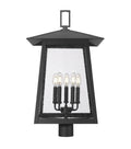 Z-LITE RAINER OUTDOOR POST MOUNT FIXTURE | 5015PHXLR-BK - Post