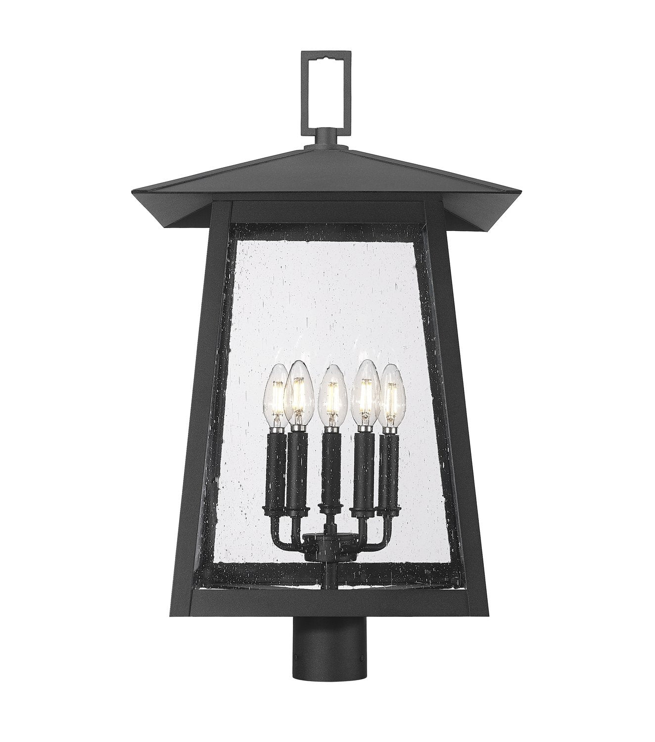 Z-LITE RAINER OUTDOOR POST MOUNT FIXTURE | 5015PHXLR-BK - Post