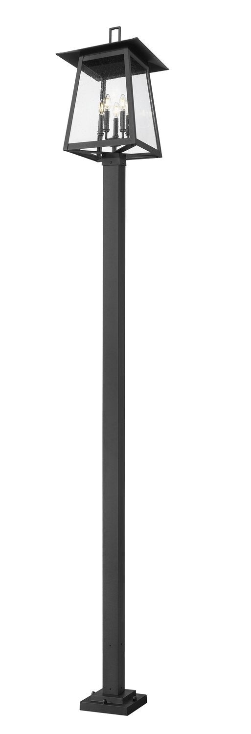 Z-LITE RAINER 5 LIGHT OUTDOOR POST MOUNTED FIXTURE | 5015PHXLS-536P-BK - Post