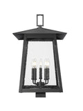 Z-LITE RAINER OUTDOOR POST MOUNT FIXTURE | 5015PHXLS-BK - Post