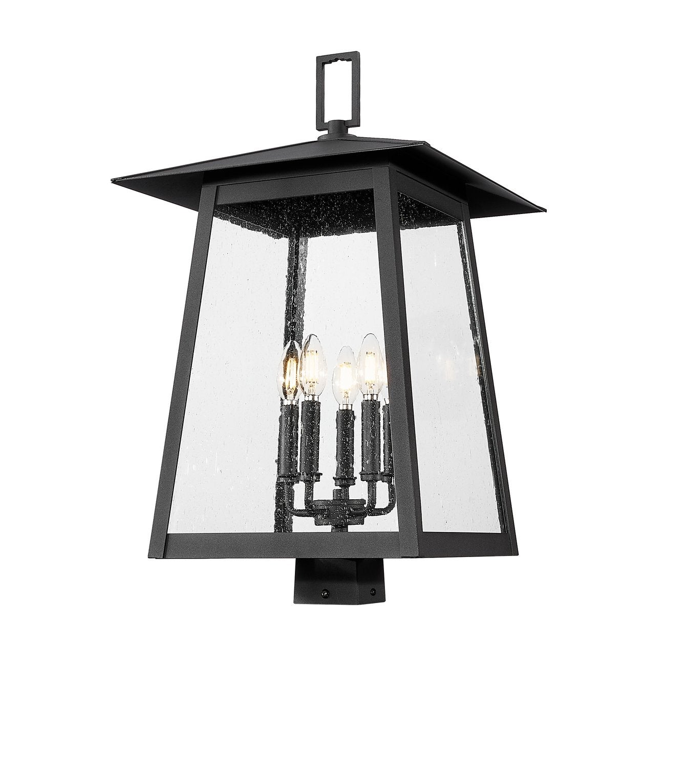 Z-LITE RAINER OUTDOOR POST MOUNT FIXTURE | 5015PHXLS-BK - Post