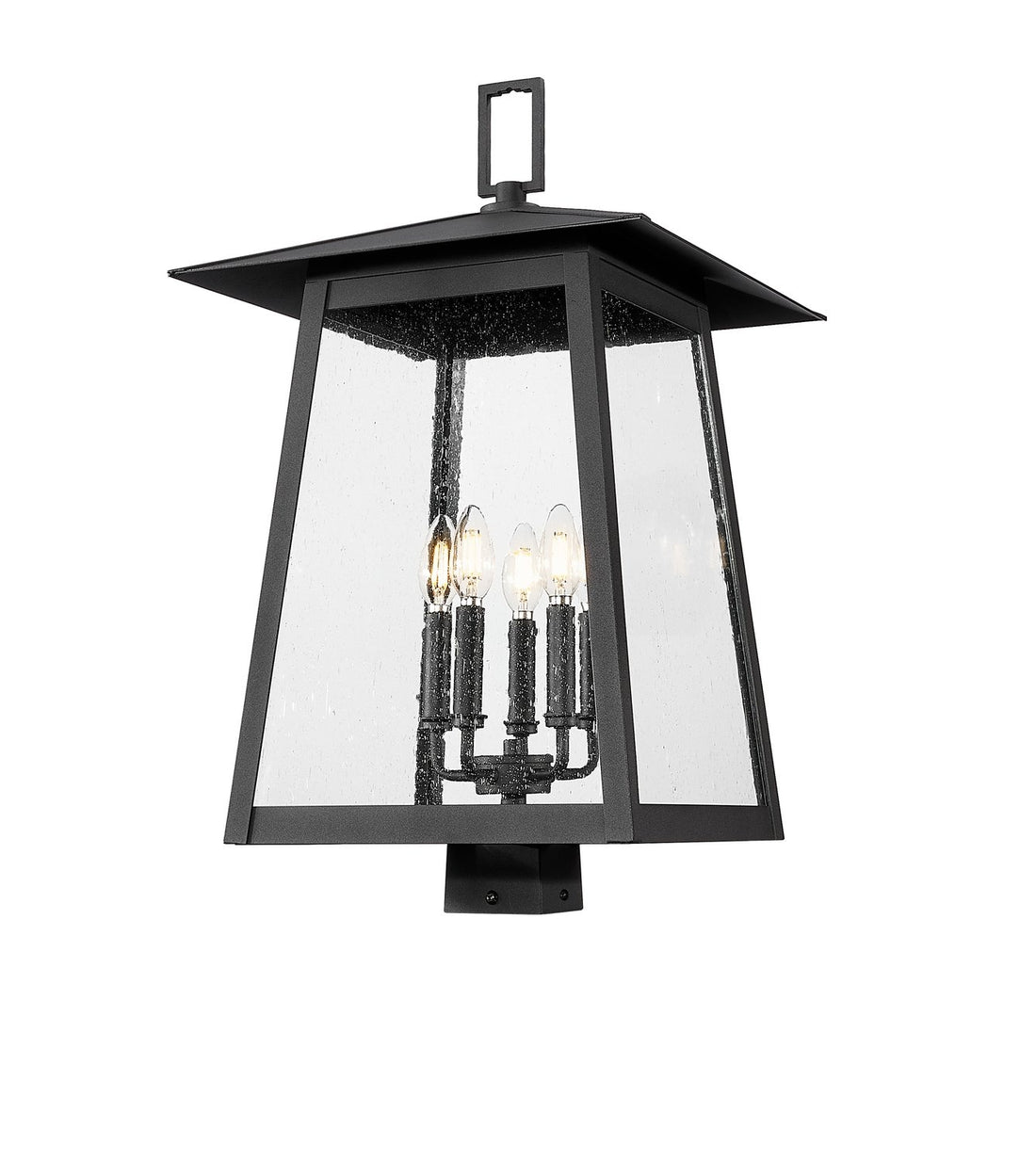 Z-LITE RAINER OUTDOOR POST MOUNT FIXTURE | 5015PHXLS-BK - Post