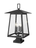 Z-LITE RAINER OUTDOOR PIER MOUNTED FIXTURE | 5015PHXLS-SQPM-BK