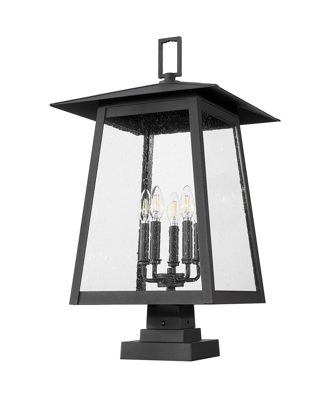 Z-LITE RAINER OUTDOOR PIER MOUNTED FIXTURE | 5015PHXLS-SQPM-BK