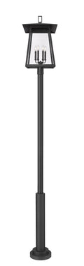 Z-LITE RAINER 6 LIGHT OUTDOOR POST MOUNTED FIXTURE | 5015PHXXLR-5010P-BK - Post