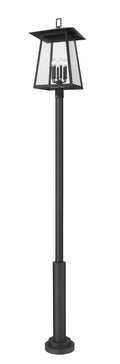 Z-LITE RAINER 6 LIGHT OUTDOOR POST MOUNTED FIXTURE | 5015PHXXLR-5010P-BK - Post