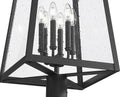Z-LITE RAINER 6 LIGHT OUTDOOR POST MOUNTED FIXTURE | 5015PHXXLR-511P-BK - Post