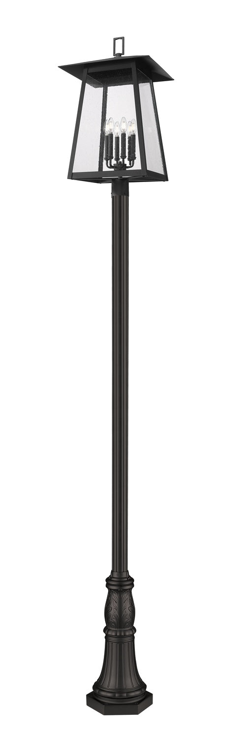 Z-LITE RAINER OUTDOOR POST MOUNTED FIXTURE | 5015PHXXLR-518P-BK - Post