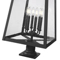 Z-LITE RAINER OUTDOOR PIER MOUNTED FIXTURE | 5015PHXXLR-533PM-BK - Post