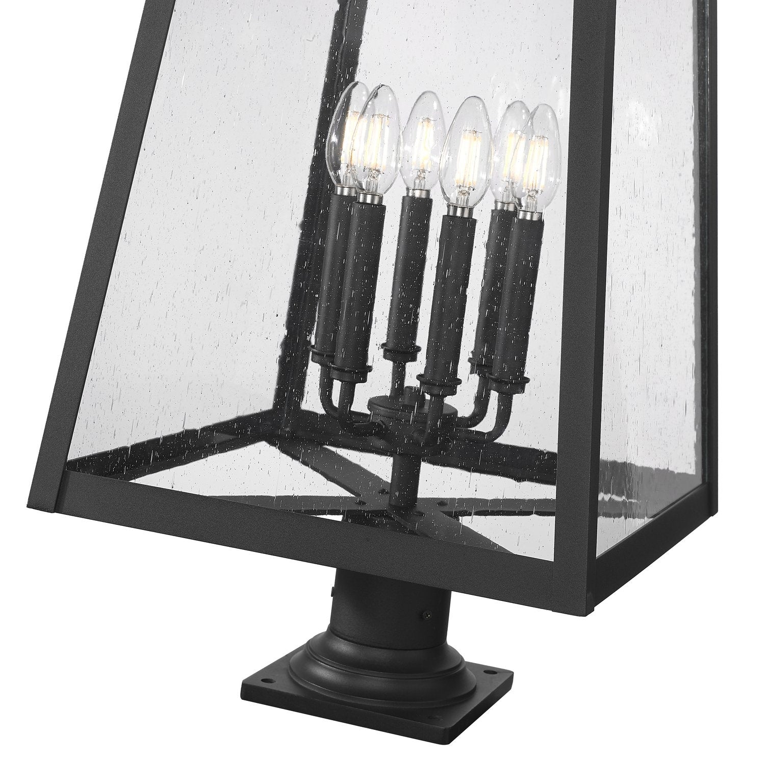 Z-LITE RAINER OUTDOOR PIER MOUNTED FIXTURE | 5015PHXXLR-533PM-BK - Post