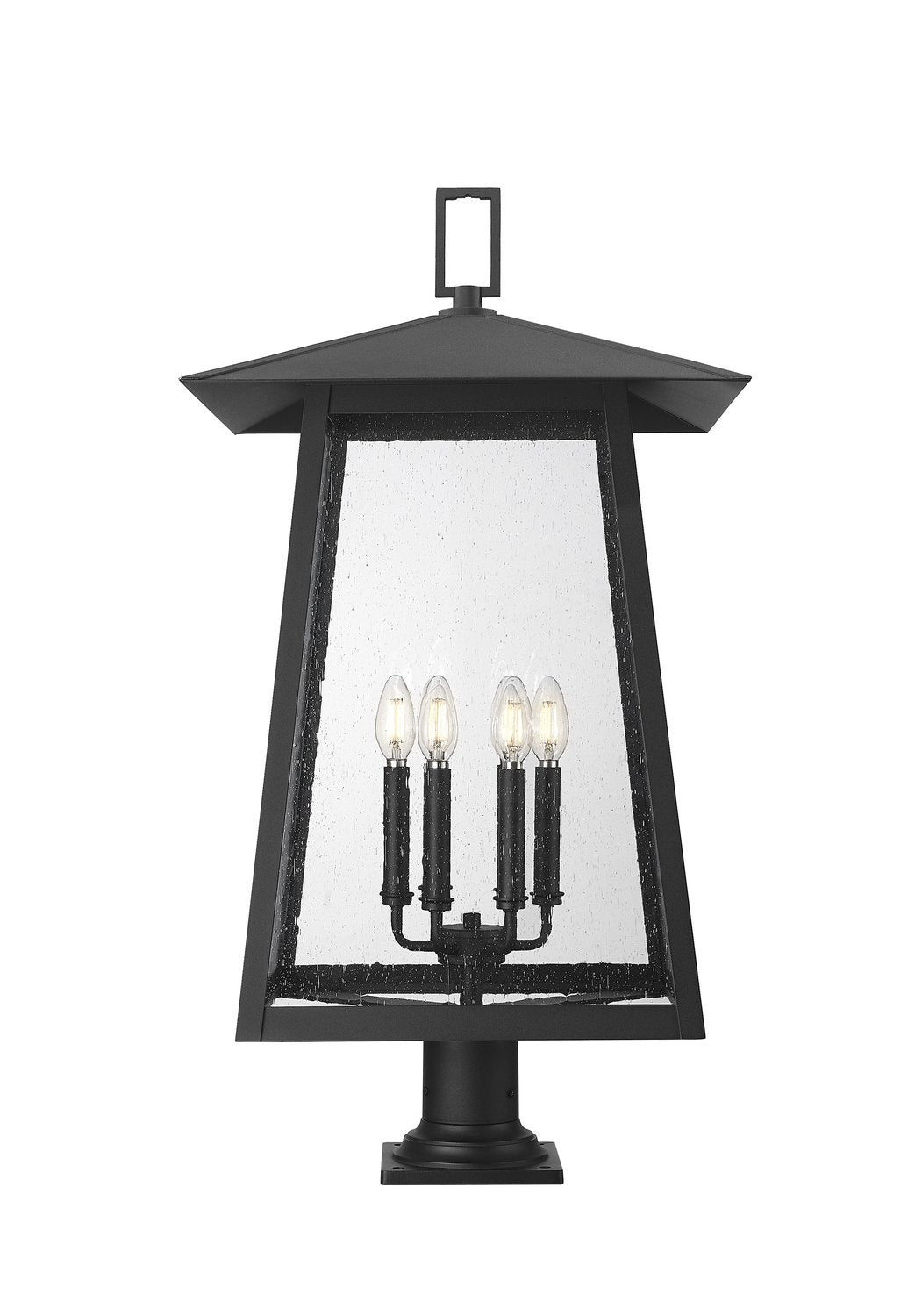 Z-LITE RAINER OUTDOOR PIER MOUNTED FIXTURE | 5015PHXXLR-533PM-BK - Post