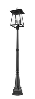 Z-LITE RAINER 6 LIGHT OUTDOOR POST MOUNTED FIXTURE | 5015PHXXLR-564P-BK - Post