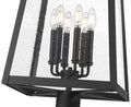 Z-LITE RAINER 6 LIGHT OUTDOOR POST MOUNTED FIXTURE | 5015PHXXLR-564P-BK - Post