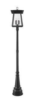 Z-LITE RAINER 6 LIGHT OUTDOOR POST MOUNTED FIXTURE | 5015PHXXLR-564P-BK - Post