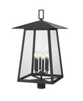 Z-LITE RAINER OUTDOOR POST MOUNT FIXTURE | 5015PHXXLR-BK - Post