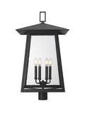 Z-LITE RAINER OUTDOOR POST MOUNT FIXTURE | 5015PHXXLR-BK - Post