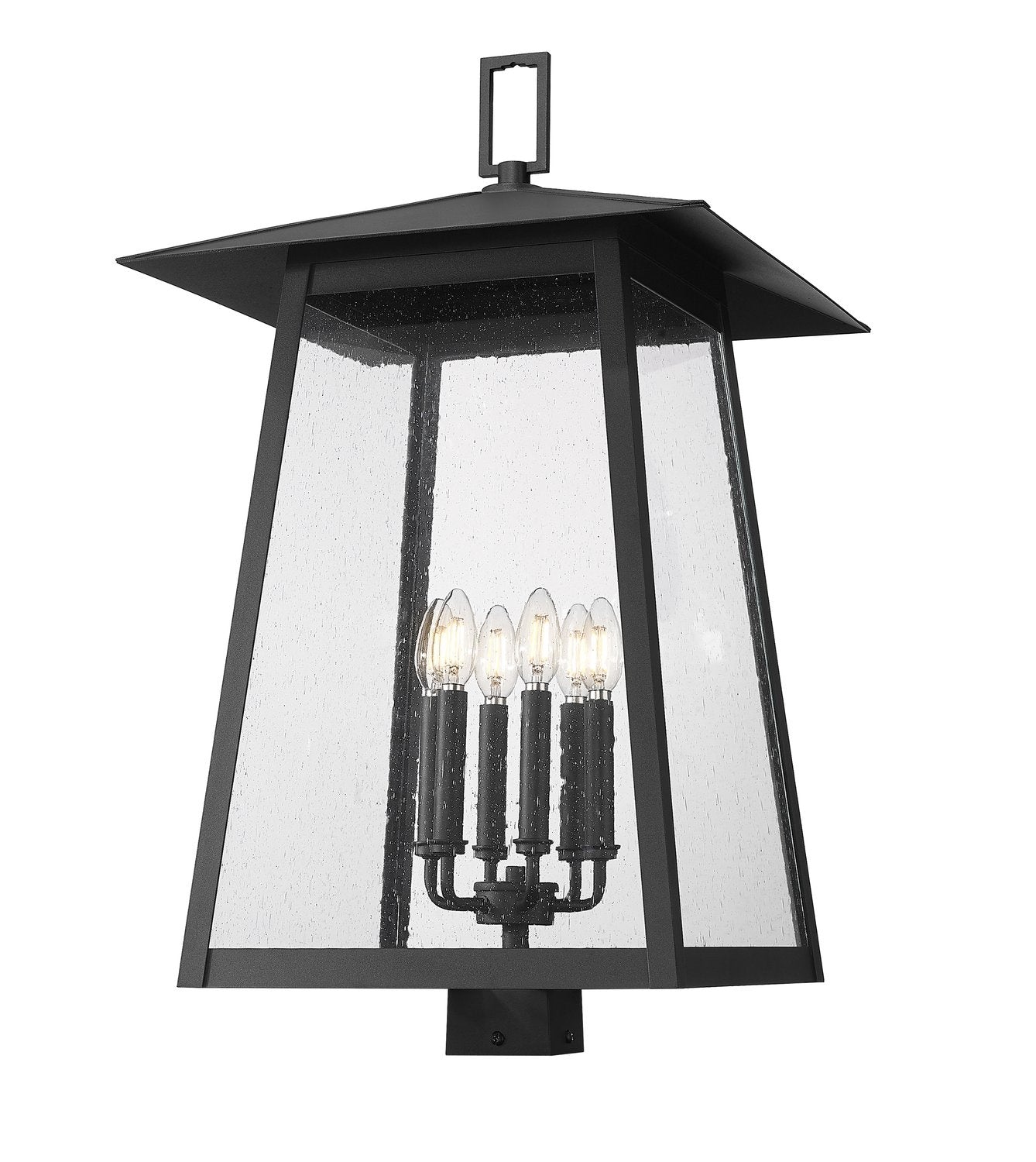 Z-LITE RAINER OUTDOOR POST MOUNT FIXTURE | 5015PHXXLS-BK - Post