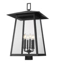 Z-LITE RAINER OUTDOOR POST MOUNT FIXTURE | 5015PHXXLS-BK - Post