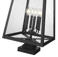 Z-LITE RAINER OUTDOOR PIER MOUNTED FIXTURE | 5015PHXXLS-SQPM-BK