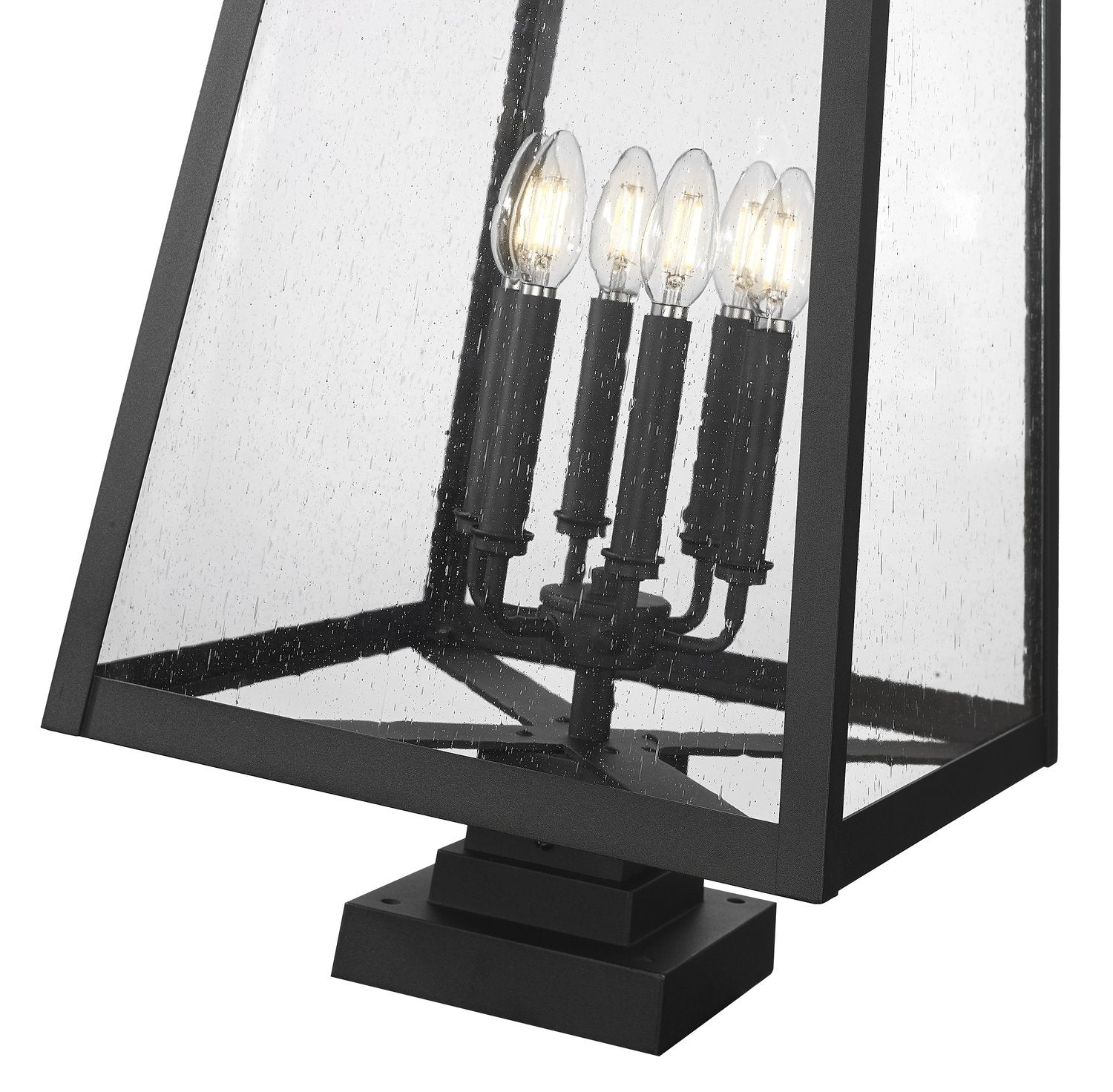 Z-LITE RAINER OUTDOOR PIER MOUNTED FIXTURE | 5015PHXXLS-SQPM-BK