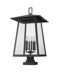 Z-LITE RAINER OUTDOOR PIER MOUNTED FIXTURE | 5015PHXXLS-SQPM-BK