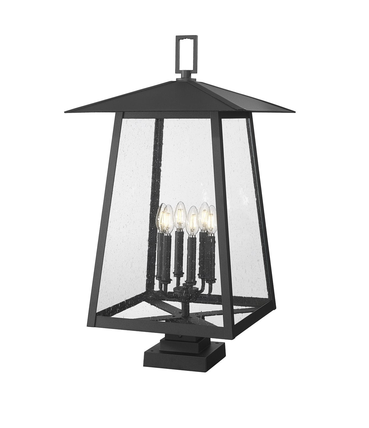 Z-LITE RAINER OUTDOOR PIER MOUNTED FIXTURE | 5015PHXXLS-SQPM-BK