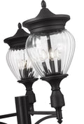 Z-LITE DAVINA 4 LIGHT OUTDOOR POST MOUNTED FIXTURE | 5016PHBR-3-564P-BK - Post