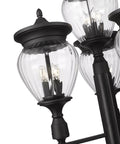 Z-LITE DAVINA 4 LIGHT OUTDOOR POST MOUNTED FIXTURE | 5016PHBR-4-564P-BK - Post
