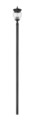Z-LITE DAVINA 4 LIGHT OUTDOOR POST MOUNTED FIXTURE | 5016PHBR-5009P120-BK - Post