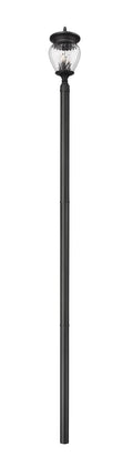 Z-LITE DAVINA 4 LIGHT OUTDOOR POST MOUNTED FIXTURE | 5016PHBR-5009P120-BK - Post