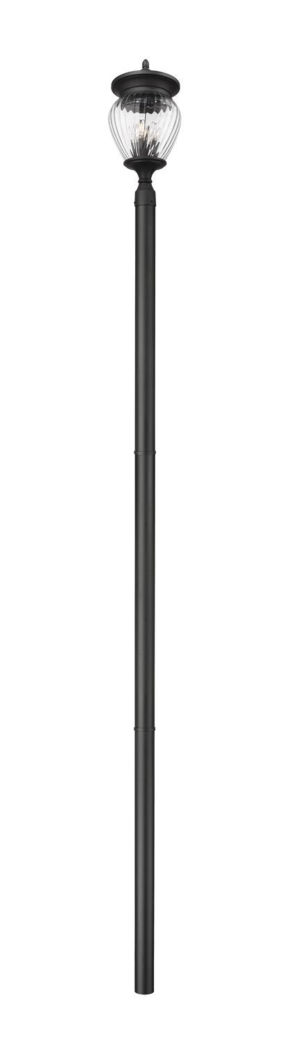 Z-LITE DAVINA 4 LIGHT OUTDOOR POST MOUNTED FIXTURE | 5016PHBR-5009P120-BK - Post