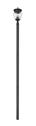 Z-LITE DAVINA 4 LIGHT OUTDOOR POST MOUNTED FIXTURE | 5016PHBR-5009P120-BK - Post