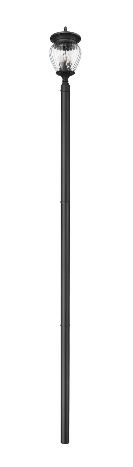 Z-LITE DAVINA 4 LIGHT OUTDOOR POST MOUNTED FIXTURE | 5016PHBR-5009P120-BK - Post