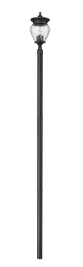 Z-LITE DAVINA 4 LIGHT OUTDOOR POST MOUNTED FIXTURE | 5016PHBR-5009P120-BK - Post