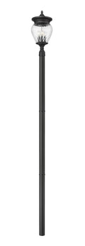 Z-LITE DAVINA 4 LIGHT OUTDOOR POST MOUNTED FIXTURE | 5016PHBR-5009P96-BK - Post