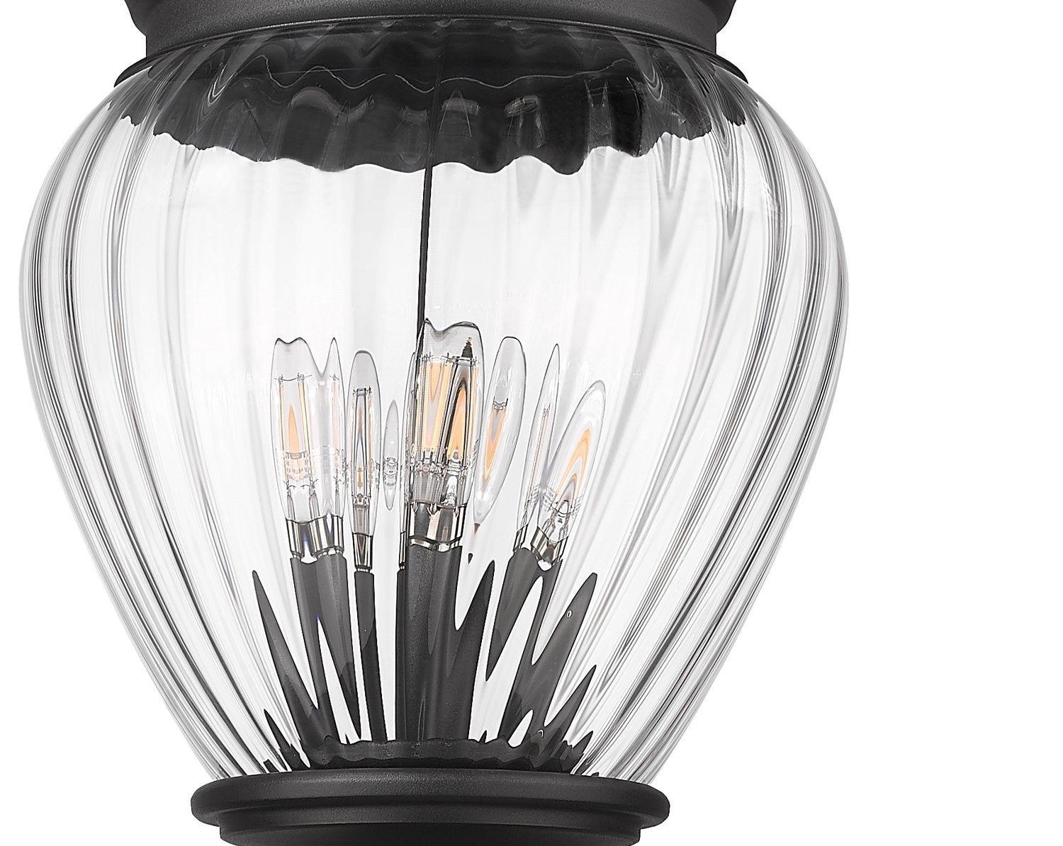 Z-LITE DAVINA 4 LIGHT OUTDOOR POST MOUNTED FIXTURE | 5016PHBR-5011P-BK - Post