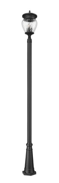 Z-LITE DAVINA 4 LIGHT OUTDOOR POST MOUNTED FIXTURE | 5016PHBR-5011P-BK - Post