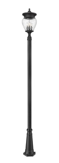 Z-LITE DAVINA 4 LIGHT OUTDOOR POST MOUNTED FIXTURE | 5016PHBR-5011P-BK - Post