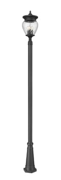 Z-LITE DAVINA 4 LIGHT OUTDOOR POST MOUNTED FIXTURE | 5016PHBR-519P-BK - Post