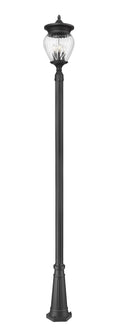 Z-LITE DAVINA 4 LIGHT OUTDOOR POST MOUNTED FIXTURE | 5016PHBR-519P-BK - Post