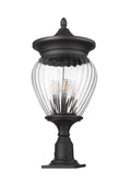 Z-LITE DAVINA 4 LIGHT OUTDOOR PIER MOUNTED FIXTURE | 5016PHBR-533PM-BK - Post
