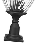 Z-LITE DAVINA 4 LIGHT OUTDOOR PIER MOUNTED FIXTURE | 5016PHBR-533PM-BK - Post