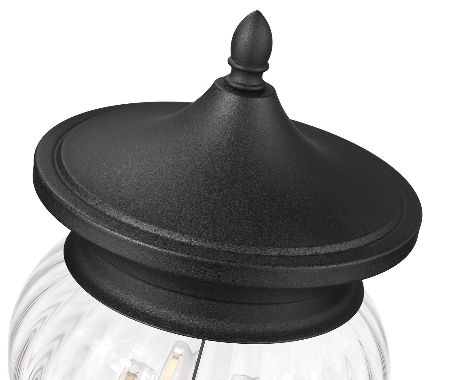 Z-LITE DAVINA 4 LIGHT OUTDOOR PIER MOUNTED FIXTURE | 5016PHBR-553PM-BK - Post