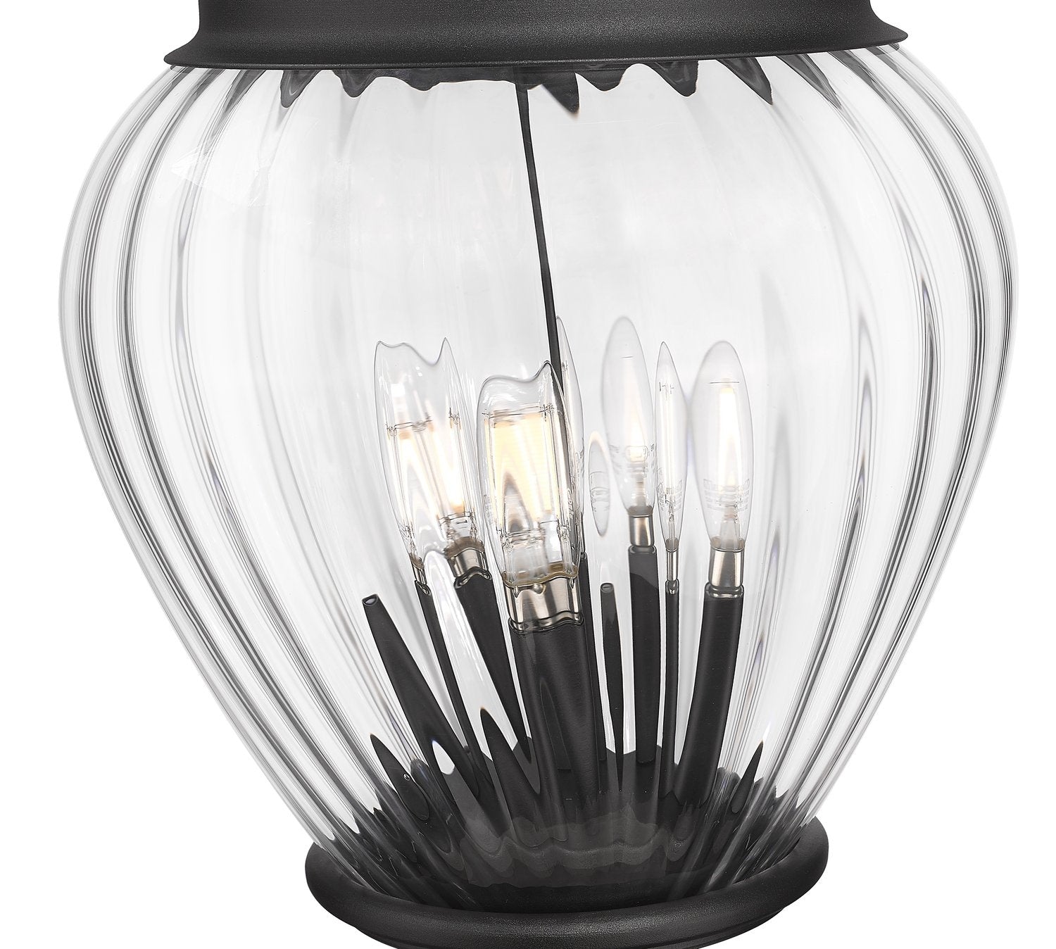 Z-LITE DAVINA 4 LIGHT OUTDOOR POST MOUNTED FIXTURE | 5016PHBR-564P-BK - Post