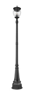 Z-LITE DAVINA 4 LIGHT OUTDOOR POST MOUNTED FIXTURE | 5016PHBR-564P-BK - Post