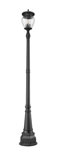 Z-LITE DAVINA 4 LIGHT OUTDOOR POST MOUNTED FIXTURE | 5016PHBR-564P-BK - Post